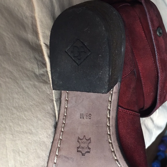 Donald J. Pliner Ox Blood Brushed Suede Boots - Picture 5 of 5